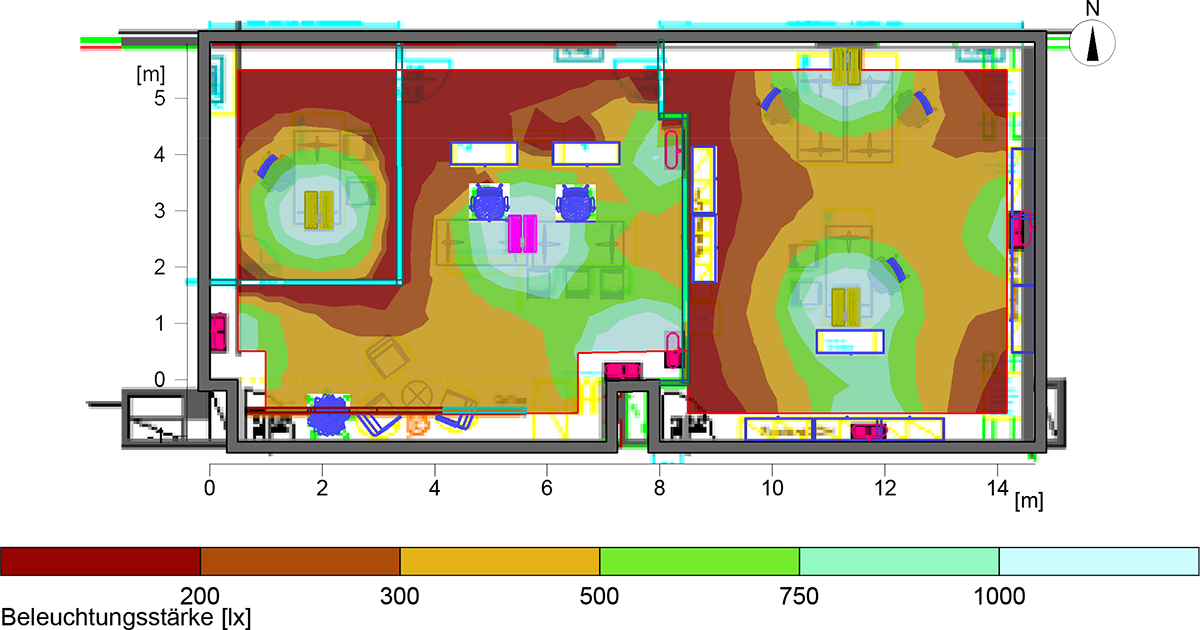 Lichtplanung Lichtkonzept Beleuchtungsstärke 1