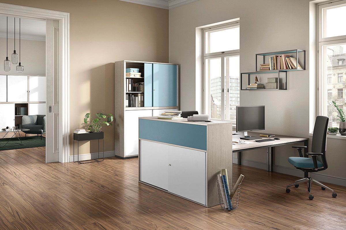 Bueroschrank Prisma 2 Schwebetuerenschrank