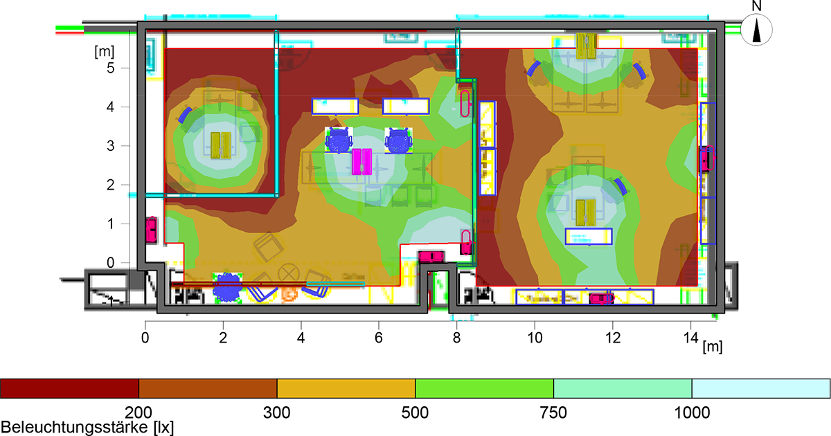 Lichtplanung Lichtkonzept Beleuchtungsstärke 1